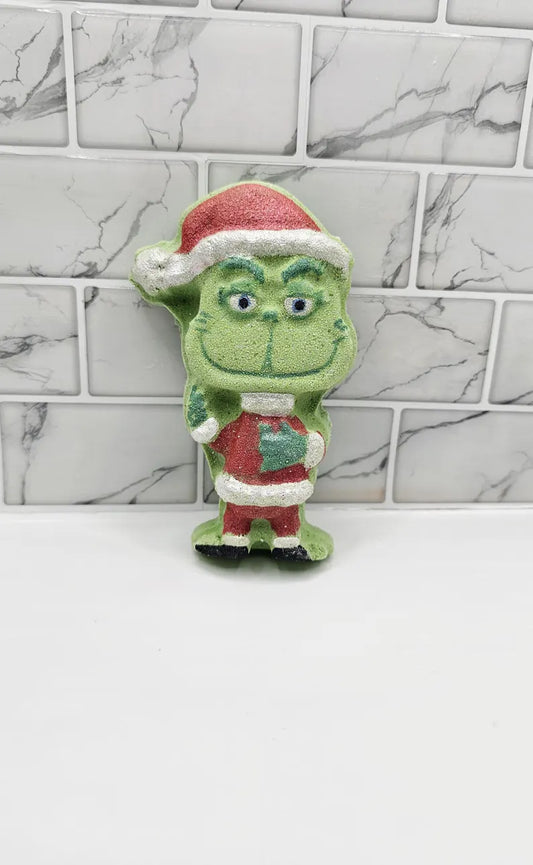 green grinch bath bomb