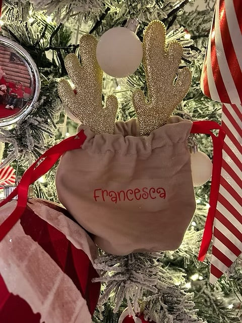 Personalised Reindeer Treat Bags