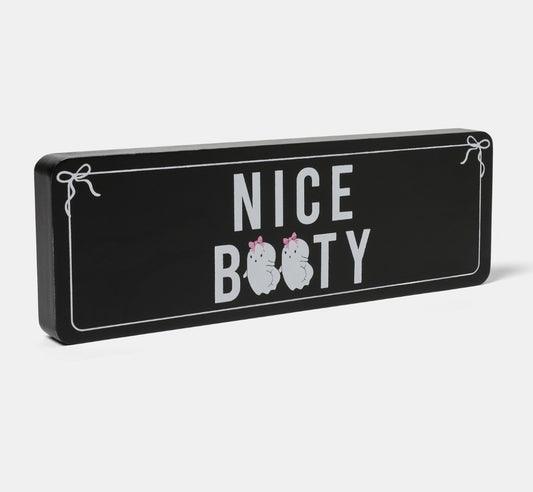 Nice Booty Slogan Halloween Ghost Ornament - Black