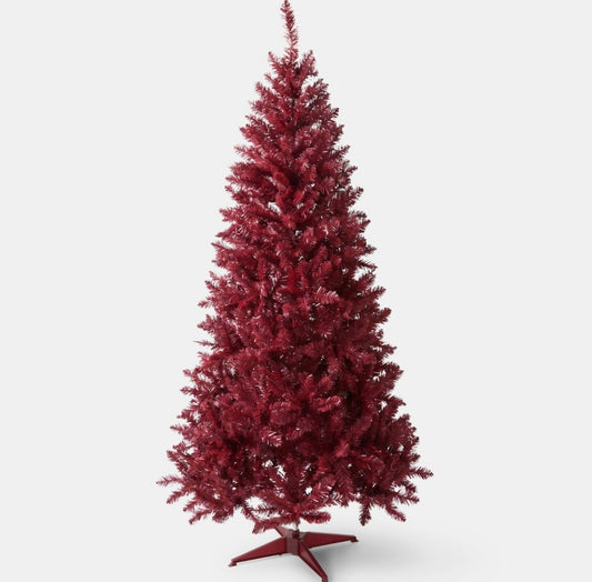 Christmas Tree, Burgundy - 6ft / PREORDER