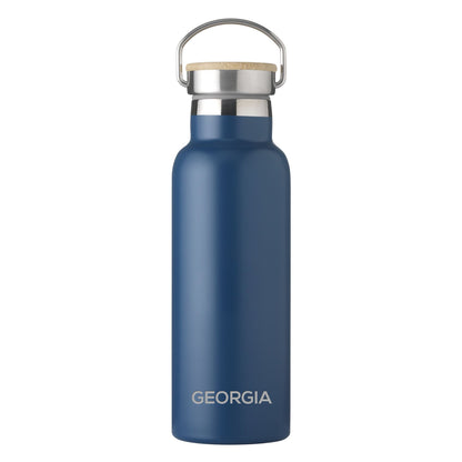 Personalised Insulated 17oz Drinks Bottle with Bamboo Lid