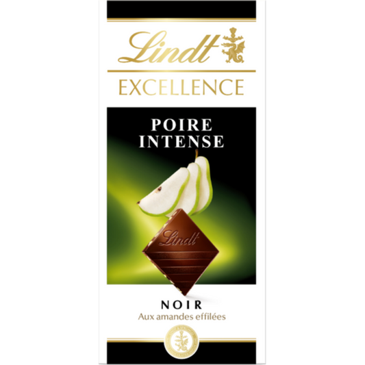 Lindt Excellence | Pear Dark Chocolate | 100g Bar | BB End Oct 26