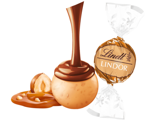 Golden Caramel & Hazelnut Chocolate Lindt Lindor