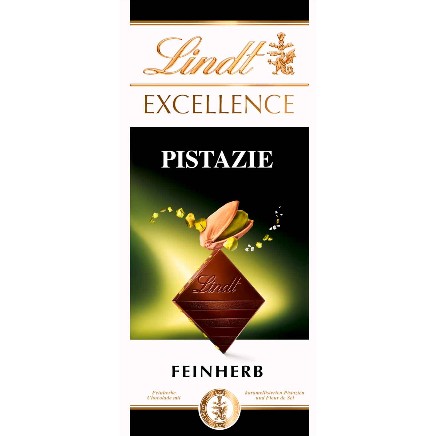 Lindt Excellence | Dark Pistachio | 100g Bar