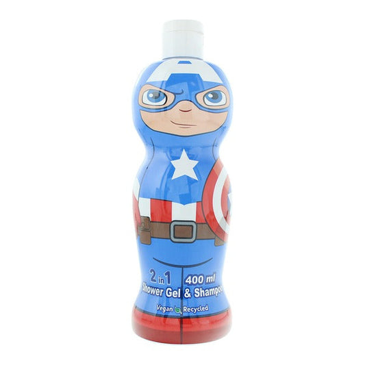 Marvel Captain America 1D Shower Gel & Shampoo 400ml
