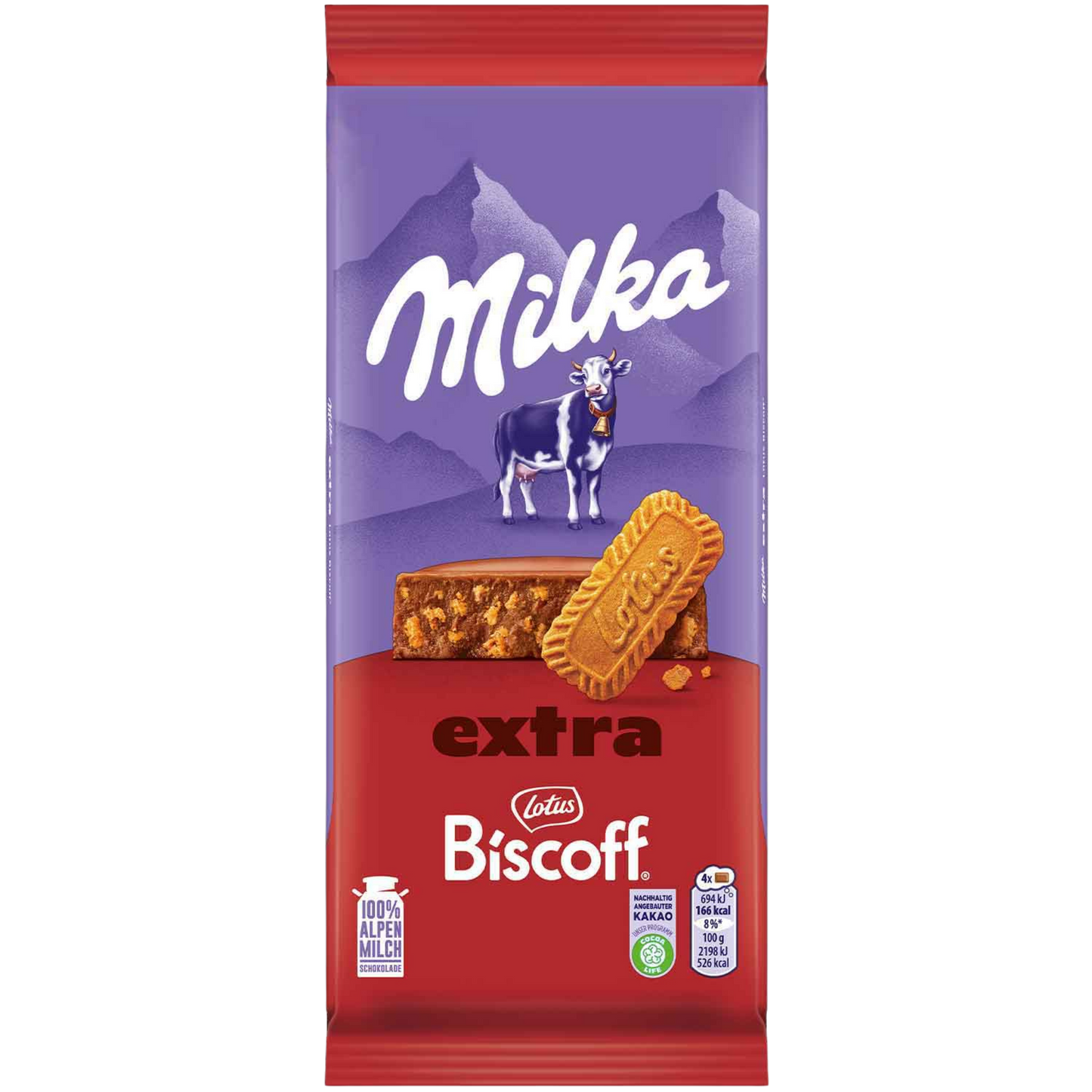 Milka Extra | Lotus Biscoff Milk Chocolate | 190g Bar | BB 28.8.26