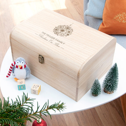Personalised Bauble Family Christmas Eve Chest