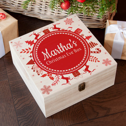 Personalised Snowflake Wreath Christmas Eve Box
