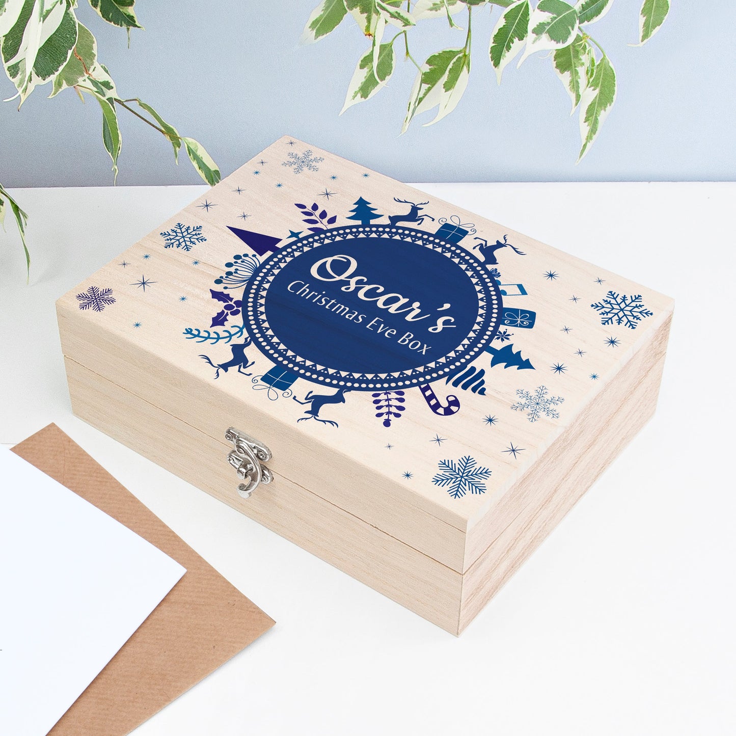 Personalised Snowflake Wreath Christmas Eve Box