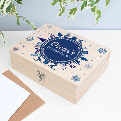Personalised Snowflake Wreath Christmas Eve Box