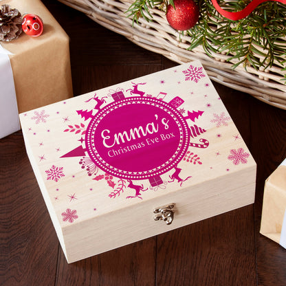 Personalised Snowflake Wreath Christmas Eve Box