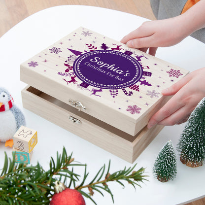 Personalised Snowflake Wreath Christmas Eve Box