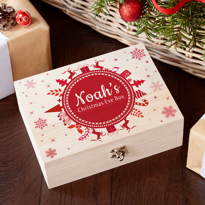 Personalised Snowflake Wreath Christmas Eve Box