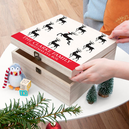 Personalised Reindeer Family Christmas Eve Box