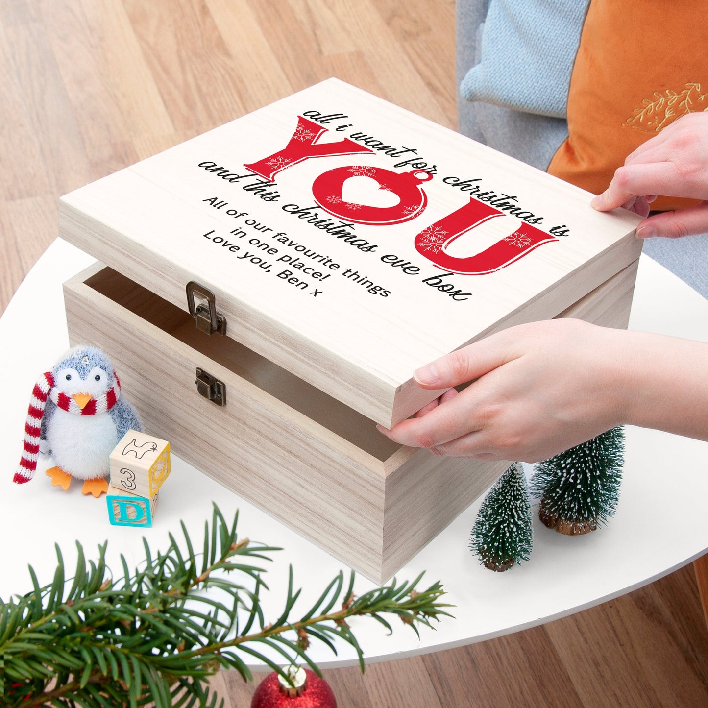 Personalised Romantic Couples Christmas Eve Box