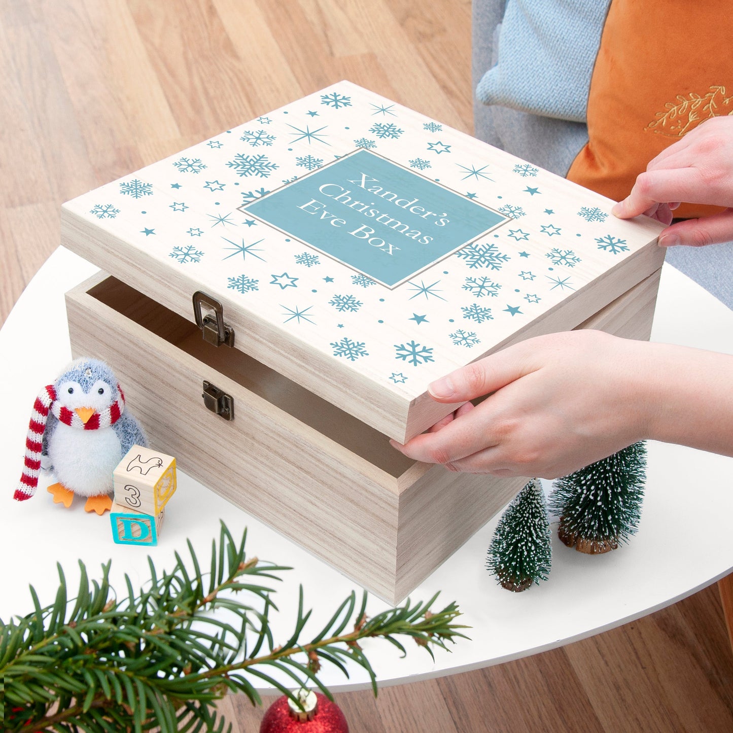 Personalised Snowflake Christmas Eve Box