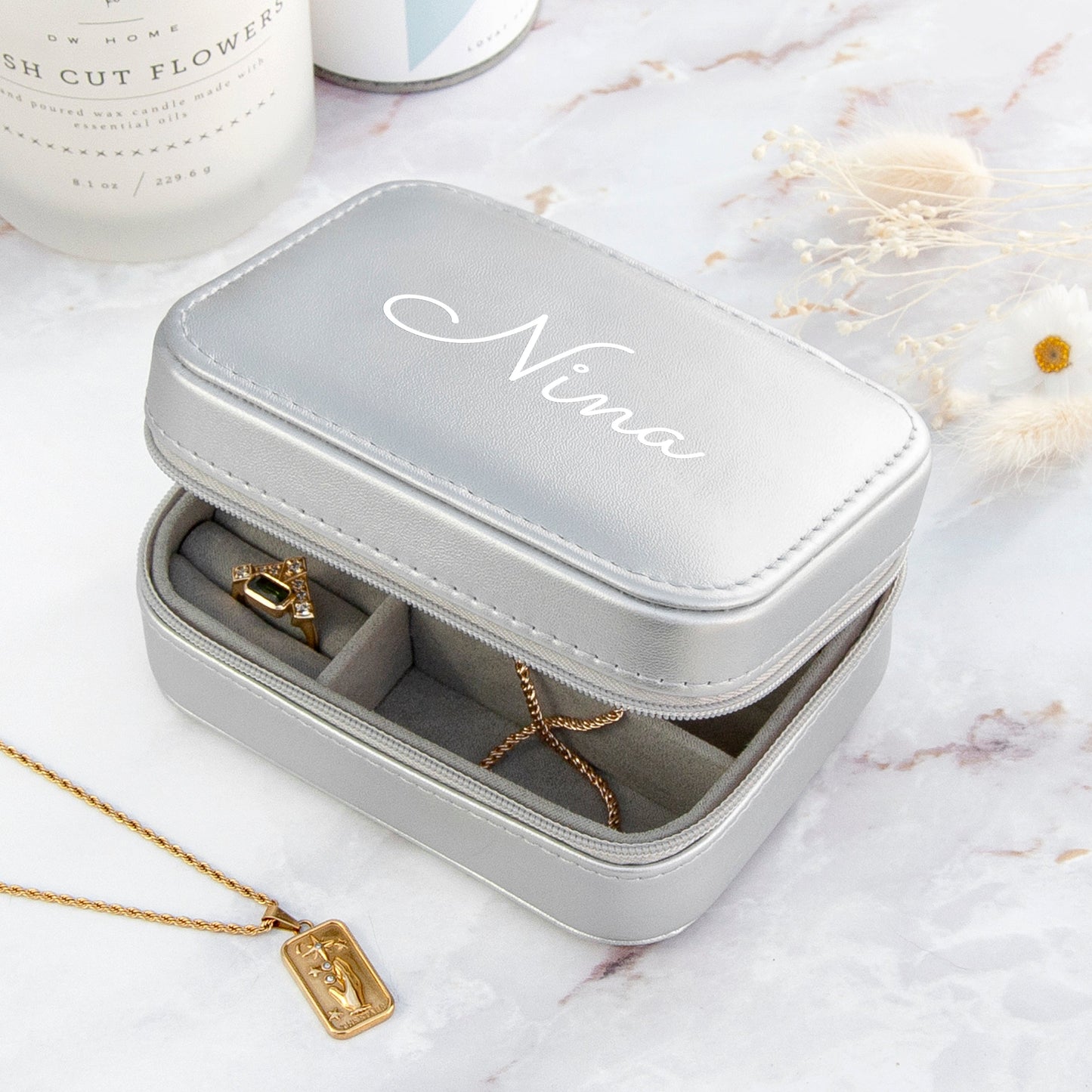 Personalised Silver Jewellery Case
