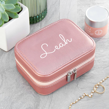 Personalised Rose Gold Jewellery Case