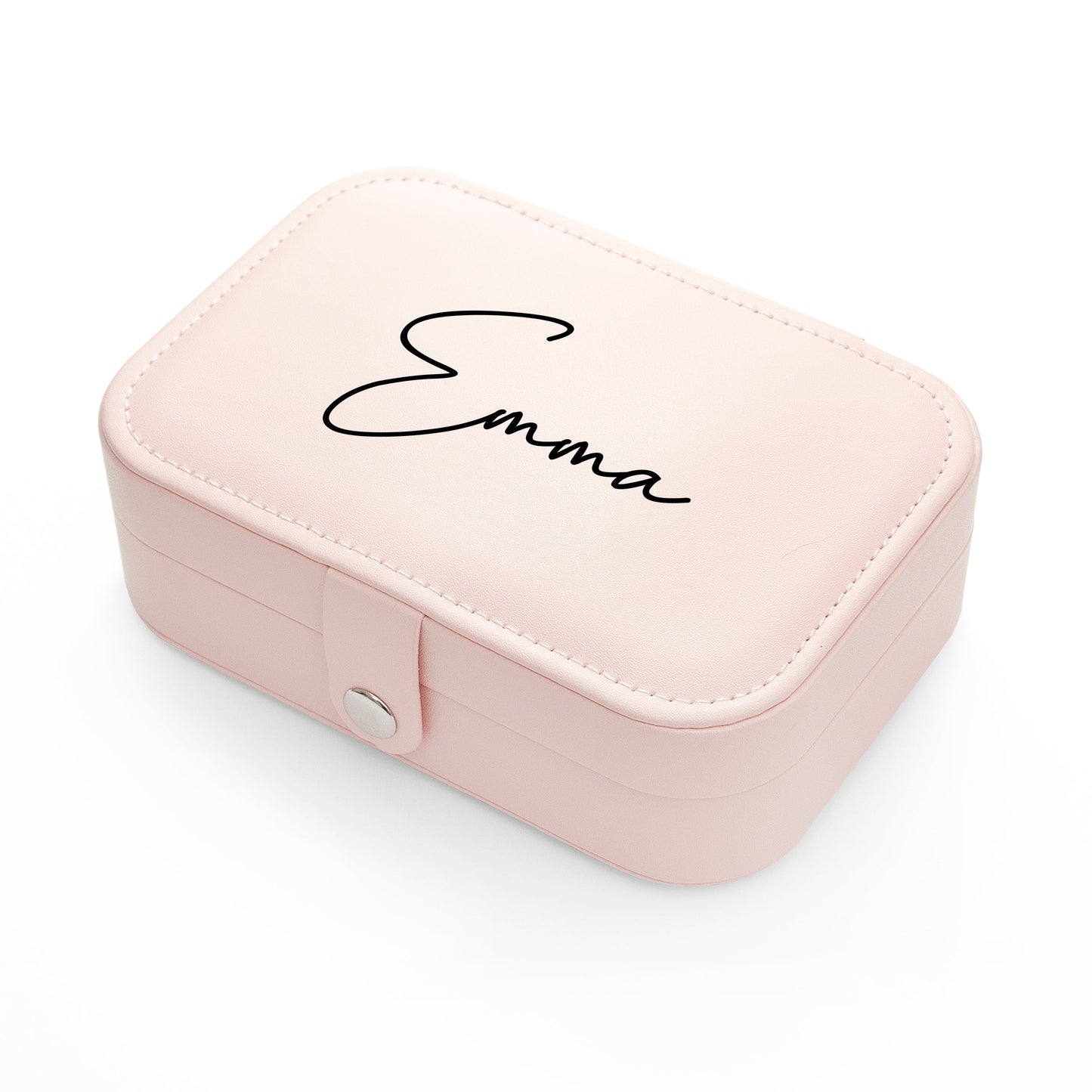 Personalised Blush Pink Jewellery Case