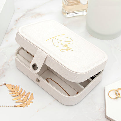 Personalised White Jewellery Case