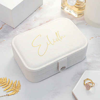 Personalised White Jewellery Case