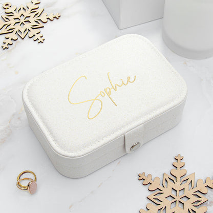Personalised White Jewellery Case