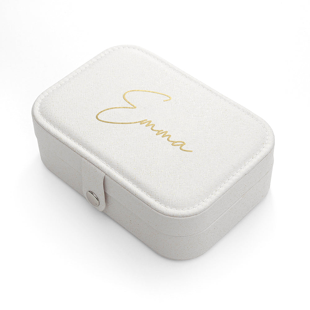 Personalised White Jewellery Case