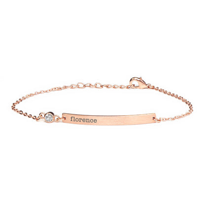 Personalised Rose Gold Birthstone Swarovski Crystal Bracelet