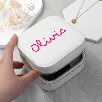 Personalised Summer Style White Jewellery Case