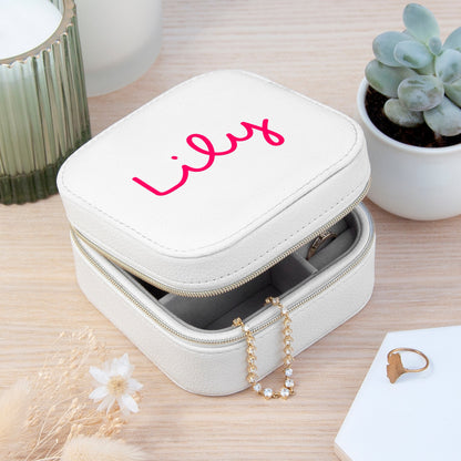 Personalised Summer Style White Jewellery Case