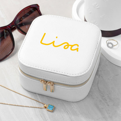 Personalised Summer Style White Jewellery Case