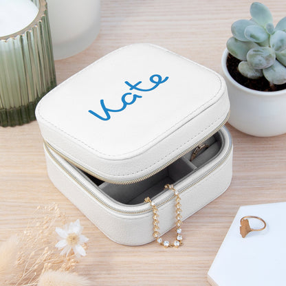 Personalised Summer Style White Jewellery Case