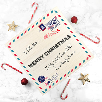 Personalised Nostalgic International Mail Christmas Box