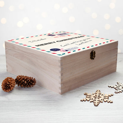 Personalised Nostalgic International Mail Christmas Box
