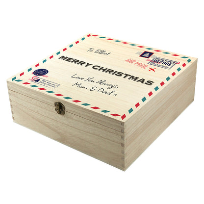Personalised Nostalgic International Mail Christmas Box