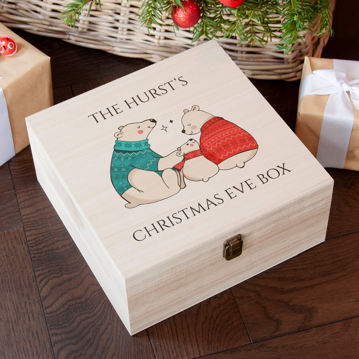Personalised Polar Bear Christmas Eve Box