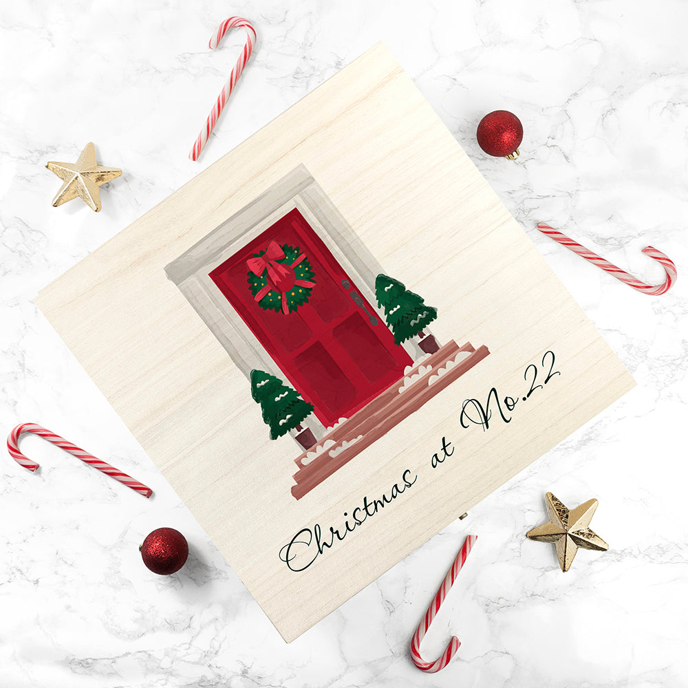 Personalised Festive Door Christmas Box