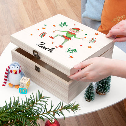 Personalised Boy Elf Christmas Eve Box