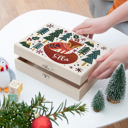 Personalised Scandi Fox Christmas Eve Box