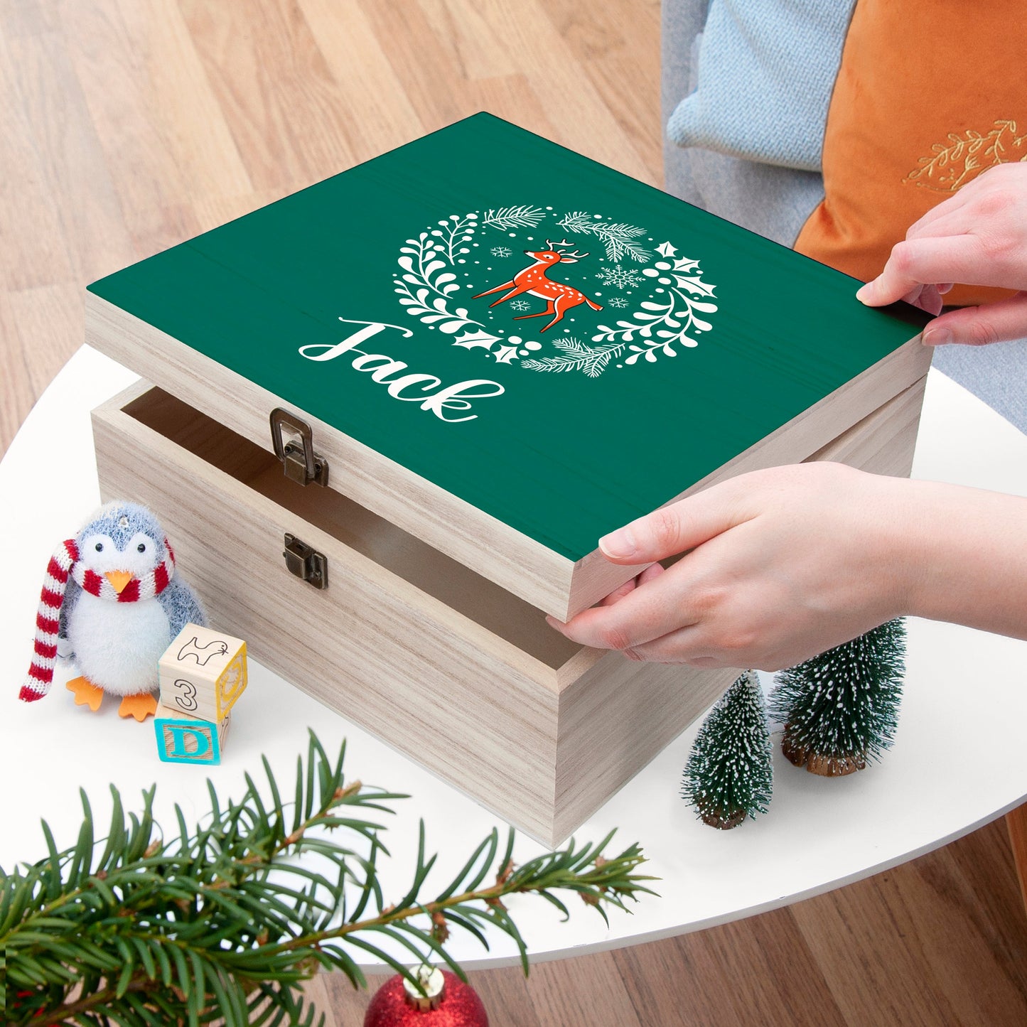 Personalised Woodland Deer Christmas Eve Box