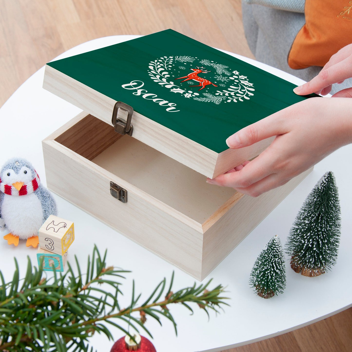 Personalised Woodland Deer Christmas Eve Box