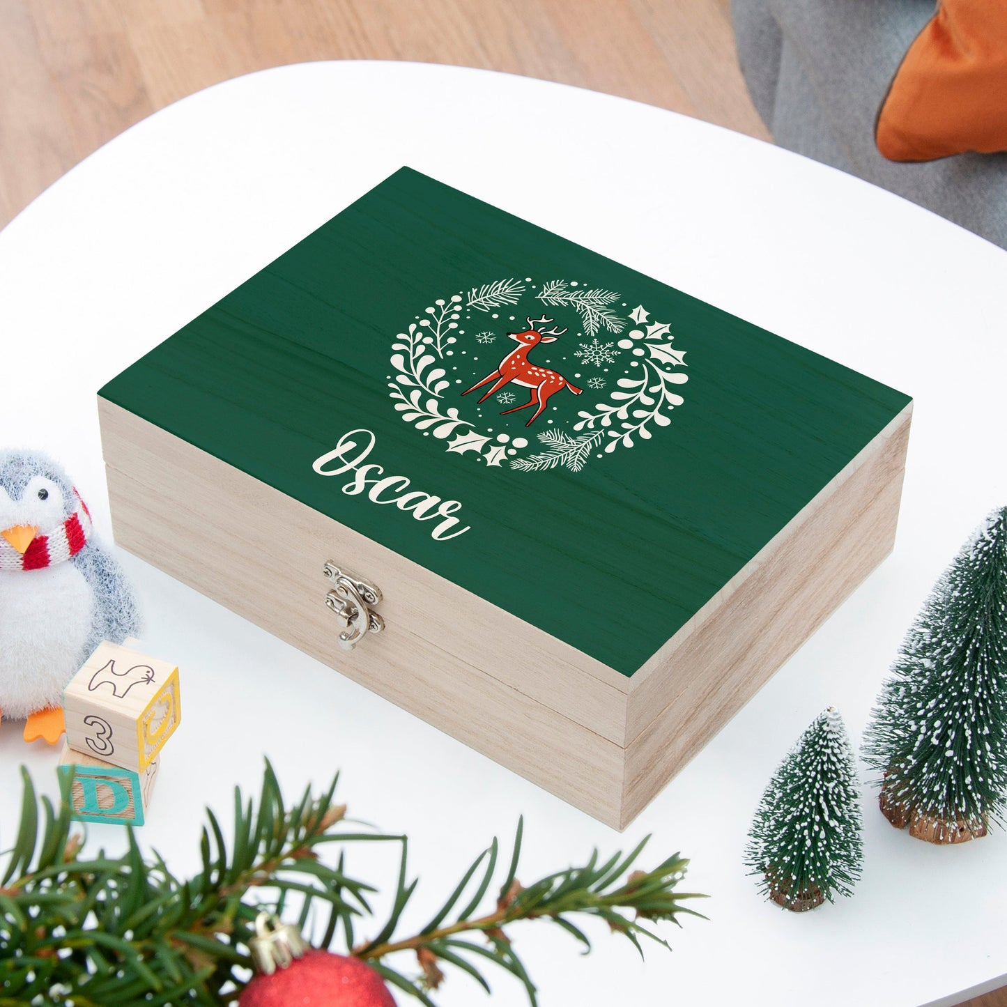 Personalised Woodland Deer Christmas Eve Box