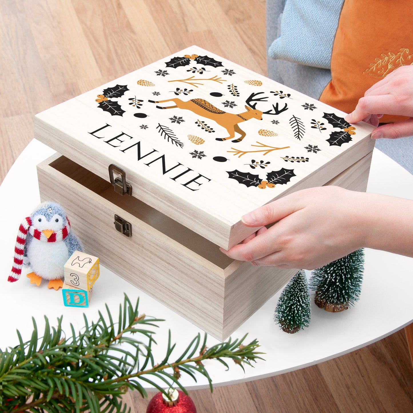 Personalised Scandi Deer Christmas Eve Box