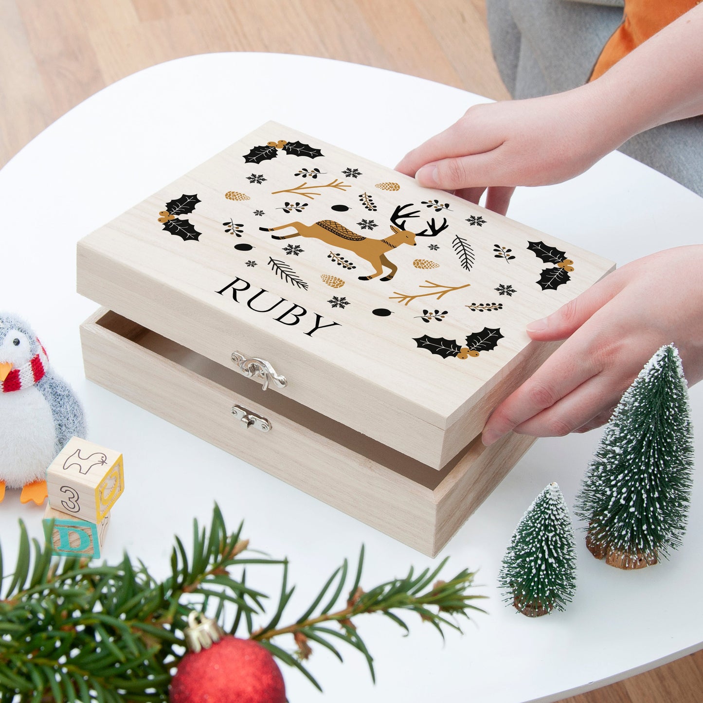 Personalised Scandi Deer Christmas Eve Box