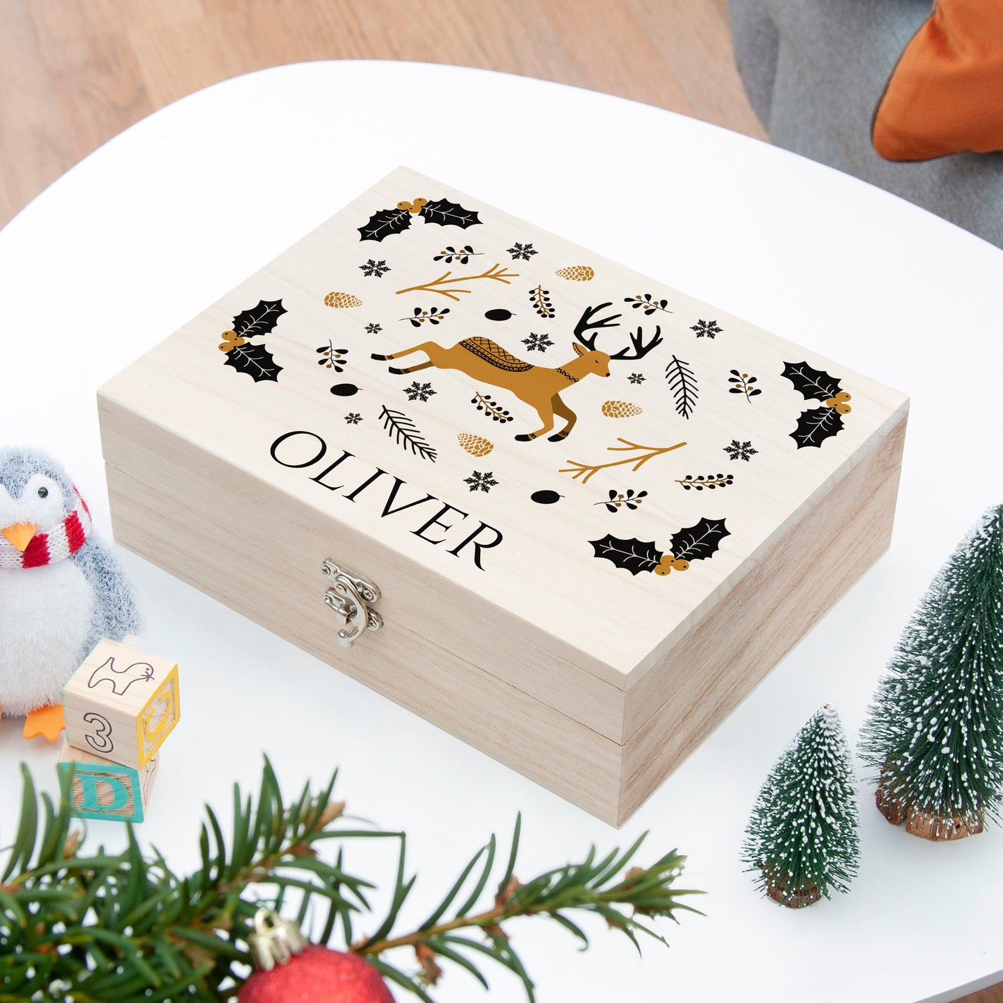 Personalised Scandi Deer Christmas Eve Box