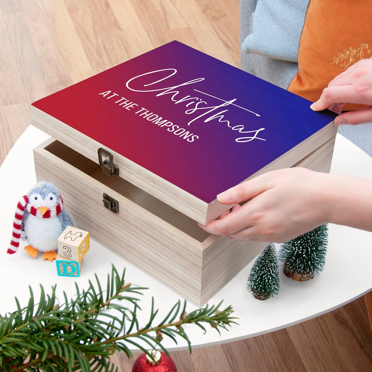 Personalised Gradient Family Christmas Eve Box