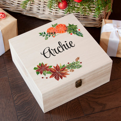 Personalised Festive Garland Christmas Eve Box