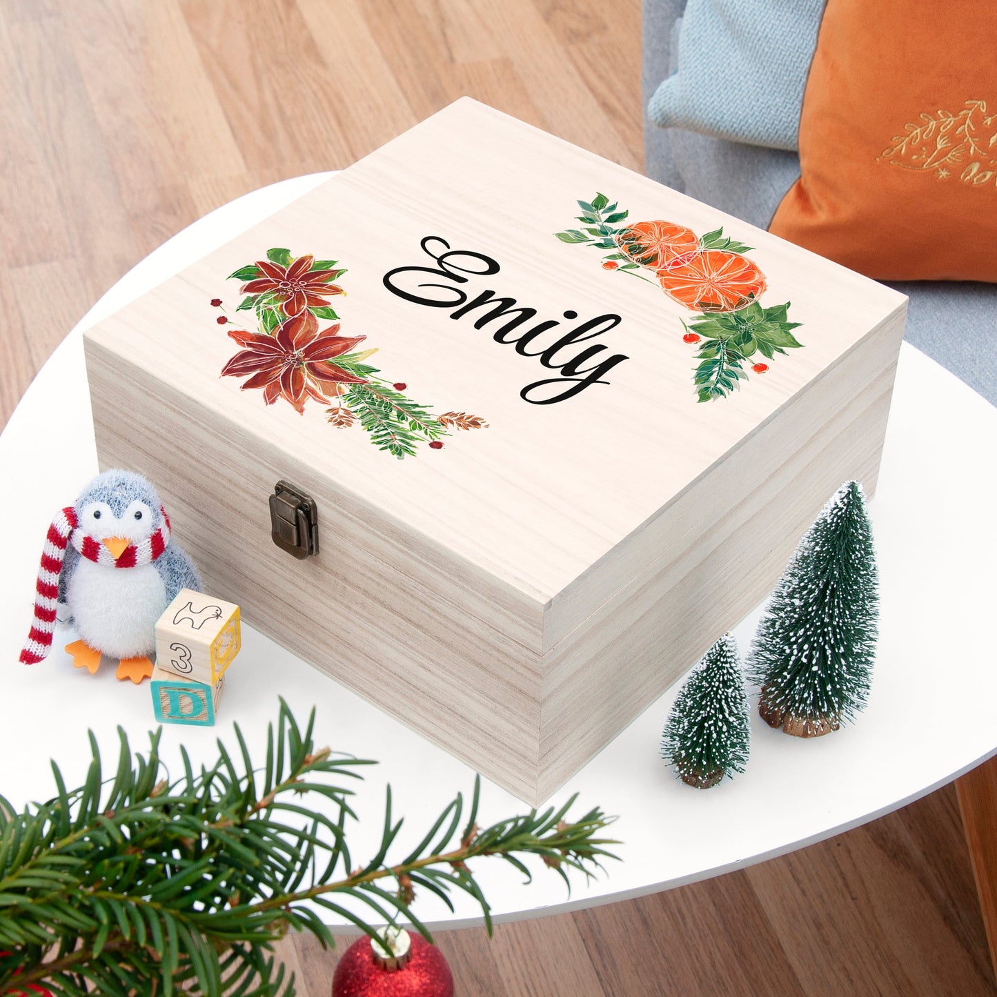 Personalised Festive Garland Christmas Eve Box