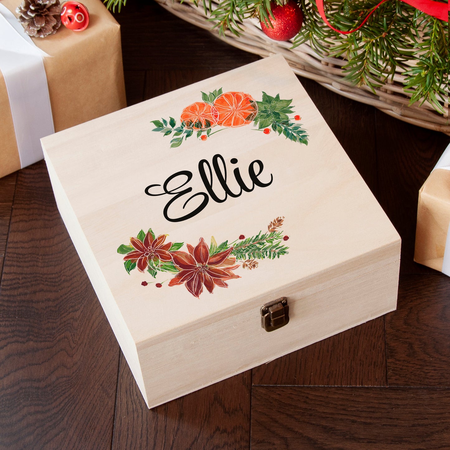 Personalised Festive Garland Christmas Eve Box