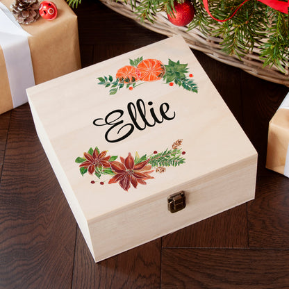 Personalised Festive Garland Christmas Eve Box